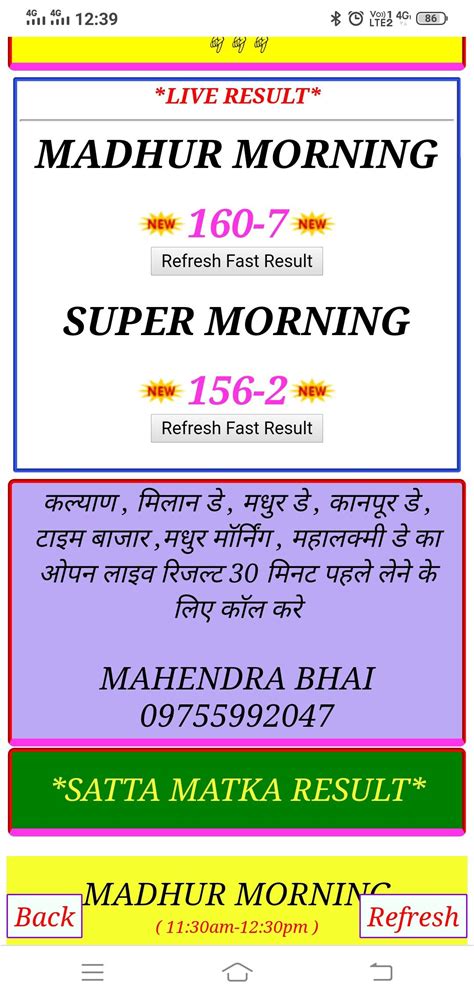 madhur morning chart record|madhu morning false result.